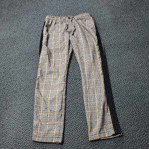 TOPMAN Skinny Drawstring Plaid Pants Multicolor Mens 28S 26x26